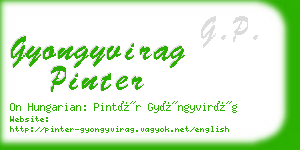 gyongyvirag pinter business card